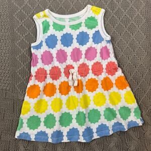 Primary Rainbow Geometric Tank Dress ~ 6/12M